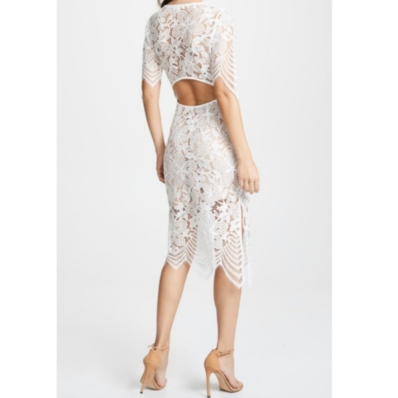 For Love and Lemons White Luna Lace Dress - Picture 3 of 10